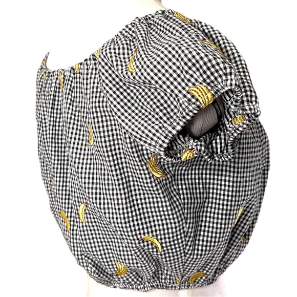 Gingham Milkmaid Embroidered Banana Accents - Picture 6 of 12